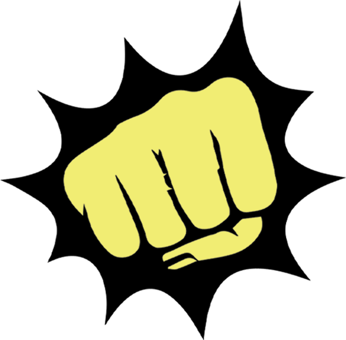 Smash yellow fist emblem